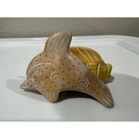 Soapstone Hand Carved Fish Dolphin - Picture 8 of 9
